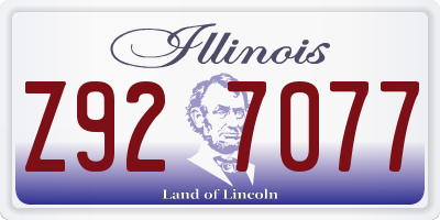 IL license plate Z927077
