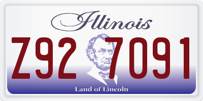 IL license plate Z927091