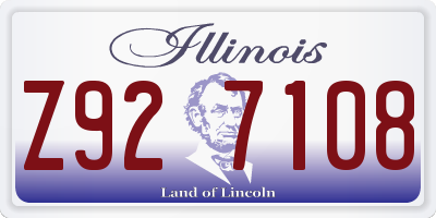 IL license plate Z927108