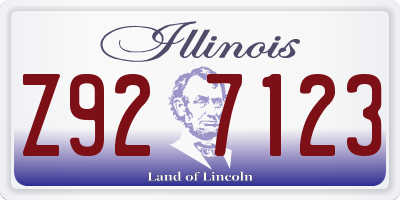 IL license plate Z927123