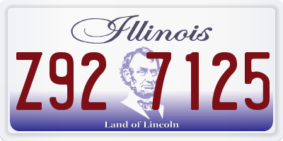 IL license plate Z927125