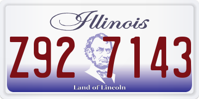 IL license plate Z927143