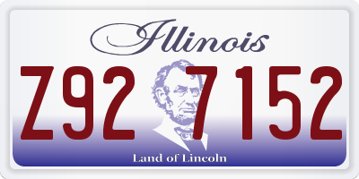 IL license plate Z927152