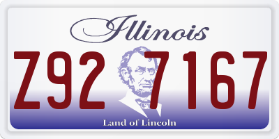 IL license plate Z927167
