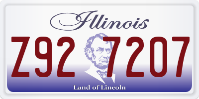 IL license plate Z927207