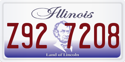 IL license plate Z927208