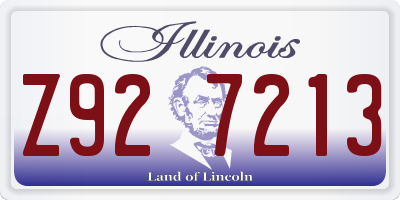 IL license plate Z927213