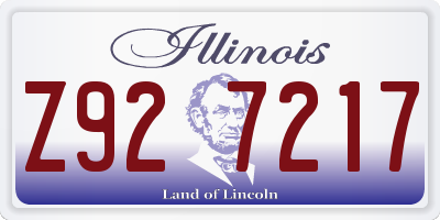 IL license plate Z927217