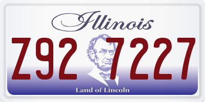 IL license plate Z927227