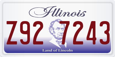 IL license plate Z927243