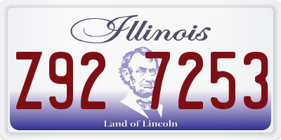 IL license plate Z927253
