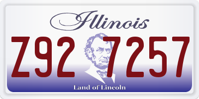 IL license plate Z927257
