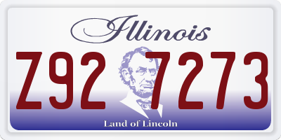 IL license plate Z927273