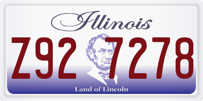 IL license plate Z927278