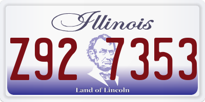 IL license plate Z927353