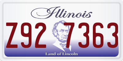 IL license plate Z927363