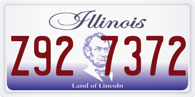 IL license plate Z927372