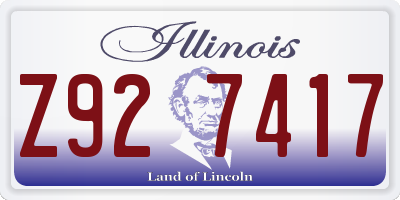 IL license plate Z927417