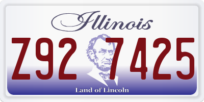 IL license plate Z927425