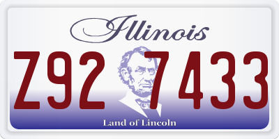IL license plate Z927433