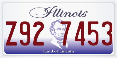 IL license plate Z927453