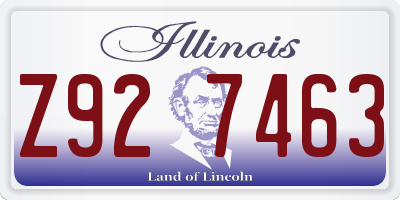 IL license plate Z927463