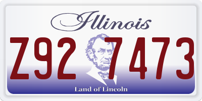 IL license plate Z927473
