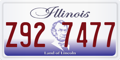 IL license plate Z927477
