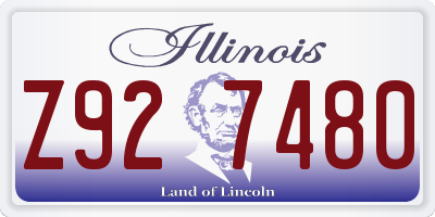 IL license plate Z927480