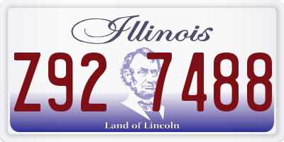 IL license plate Z927488