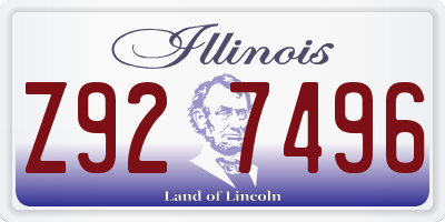 IL license plate Z927496