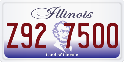 IL license plate Z927500