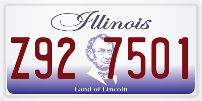 IL license plate Z927501