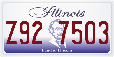 IL license plate Z927503