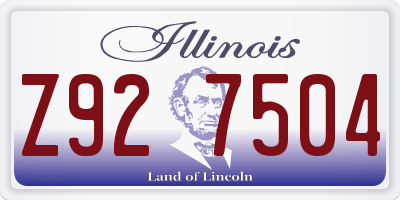 IL license plate Z927504