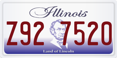 IL license plate Z927520