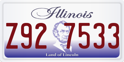 IL license plate Z927533
