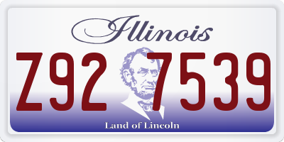 IL license plate Z927539