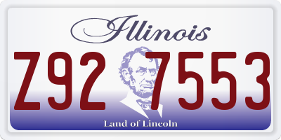 IL license plate Z927553