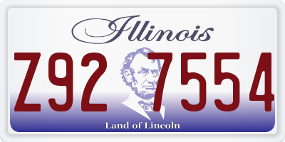 IL license plate Z927554