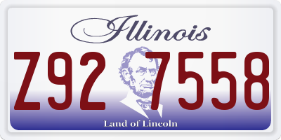 IL license plate Z927558