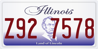 IL license plate Z927578