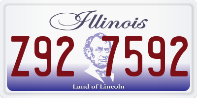 IL license plate Z927592