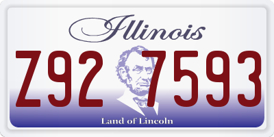 IL license plate Z927593