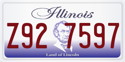IL license plate Z927597