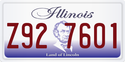 IL license plate Z927601