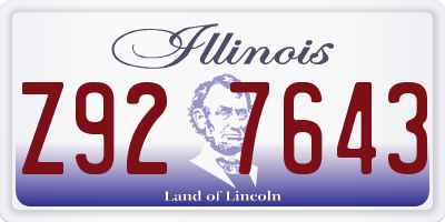 IL license plate Z927643