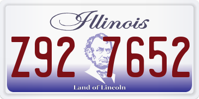 IL license plate Z927652