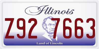 IL license plate Z927663