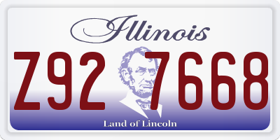 IL license plate Z927668